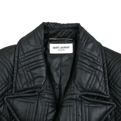 Saint Laurent Paris 21aw Quilted Patted Chester Coat 661456 Black 52