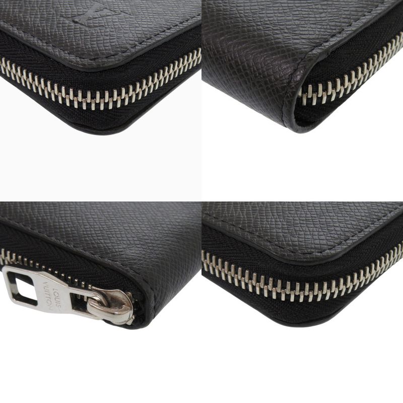 Louis Vuitton Round Zipper Zippy Wallet Vertical Taiga M30503 Noir Black Long