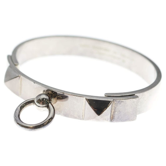 Hermes Collier de Chien Bangle Silver Bracelet