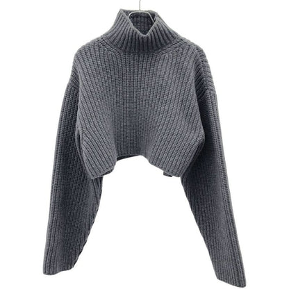 Balenciaga 23 AW Cropped Sweater Low Gauge Wool Knit
