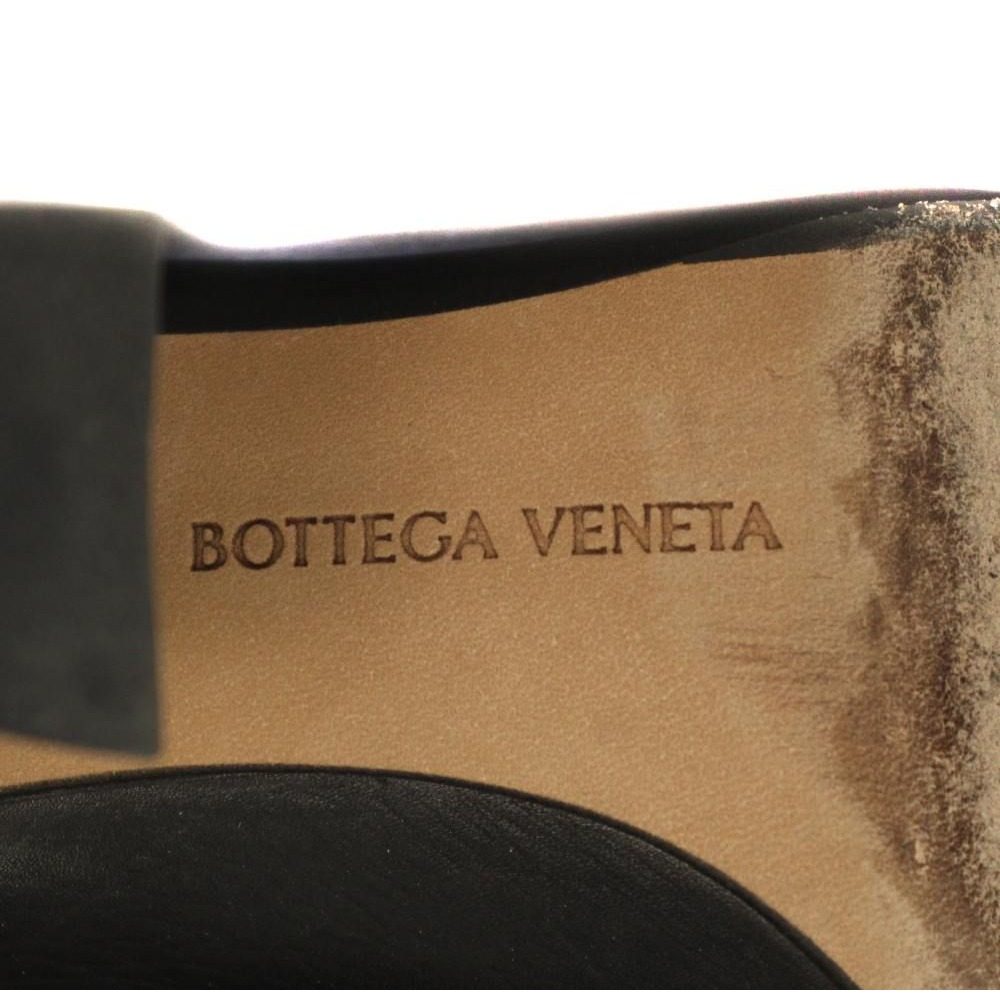 Bottega Veneta Short Boots Chunky Heel Leather 37 Black — view 5