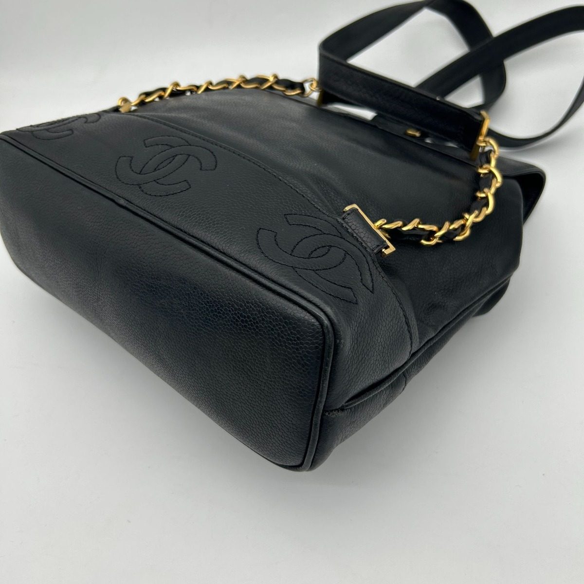 Chanel Triple Coco Backpack Caviar Leather — view 10
