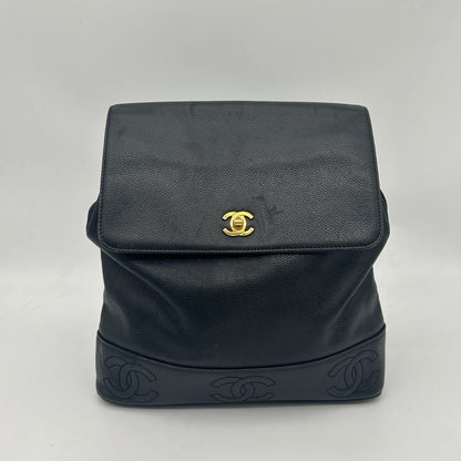 Chanel Triple Coco Backpack Caviar Leather