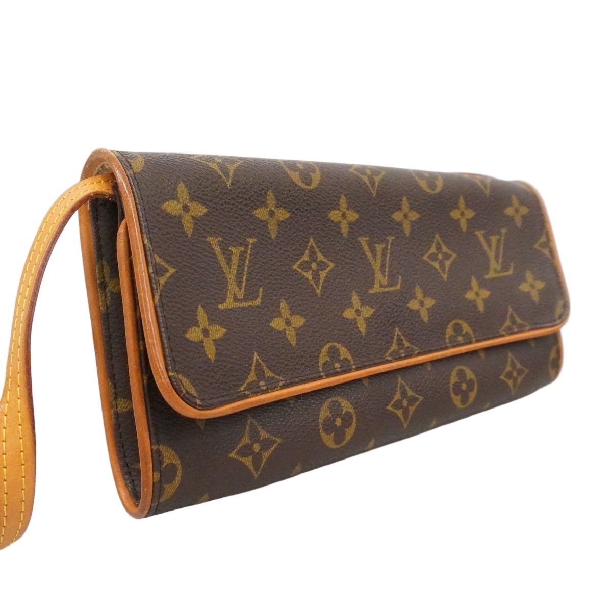Louis Vuitton Shoulder Bag Monogram Pochette Twin GM Brown — view 2