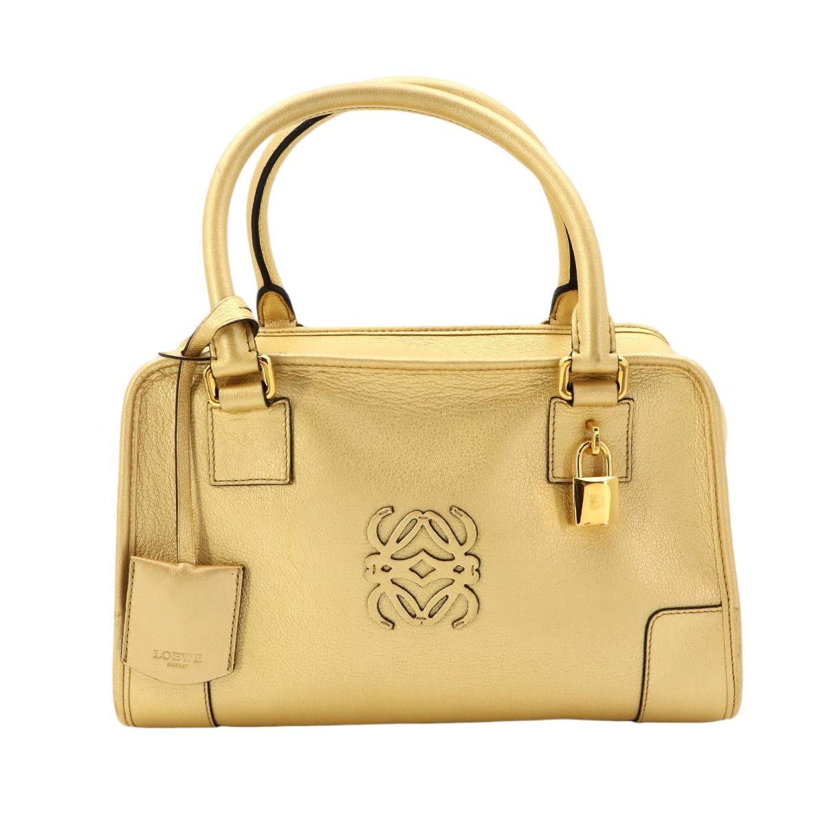 Loewe Amazona 28 Hand Bag Leather Gold 339.70.780