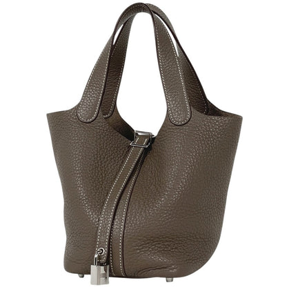 Hermes Picotin Lock PM Mini Bag Taurillon Clemence Etoupe