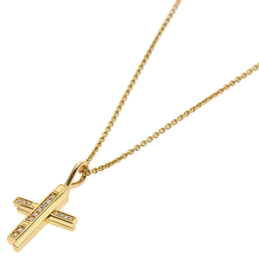 Harry Winston Traffic Cross Diamond Necklace 18K Yellow Gold