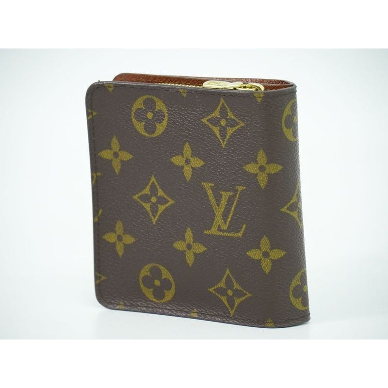 Louis Vuitton Compact Zip Monogram Fold Wallet Brown — view 2