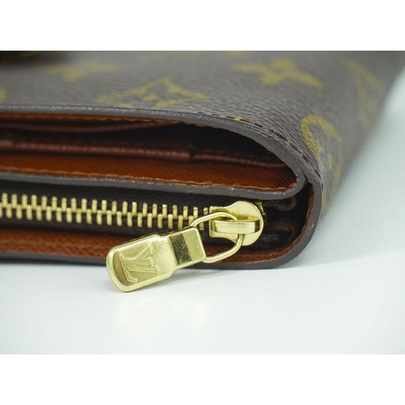 Louis Vuitton Compact Zip Monogram Fold Wallet Brown — view 7