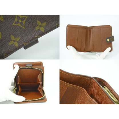 Louis Vuitton Compact Zip Monogram Fold Wallet Brown — view 8