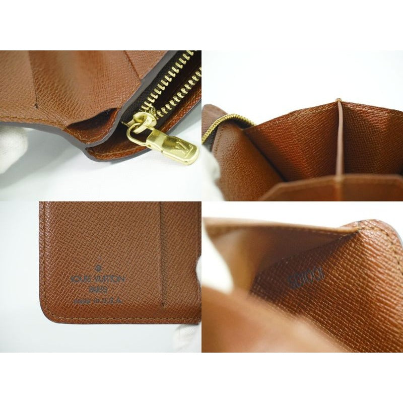 Louis Vuitton Compact Zip Monogram Fold Wallet Brown — view 9