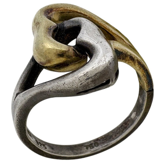 Tiffany & Co Double Heart Ring Open 925 Sterling Silver