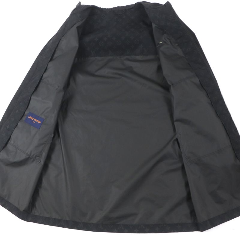  Louis Vuitton 22AW Hnk48w Mid-length Monogram Windbreaker Hoodie Black 50