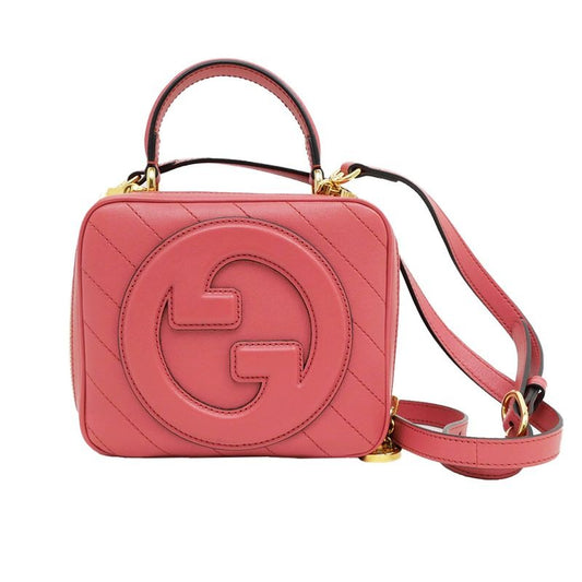 Gucci Blondie 2-Way Top Handle Bag Pink Leather
