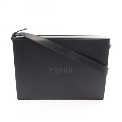Fendi Shoulder Bag Messenger Box Black Leather Box