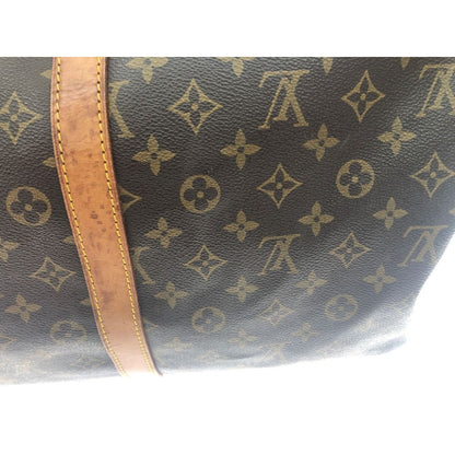 Louis Vuitton Unisex Boston Bag Monogram Keepall 55 M41424 Brown