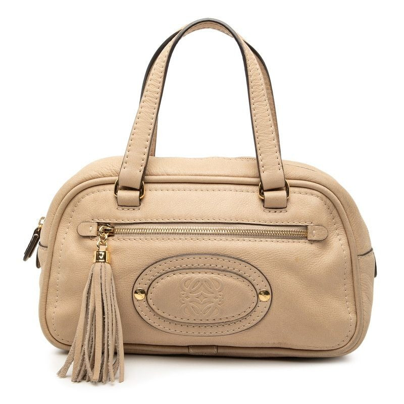 Loewe Anagram Tassel Beige Leather
