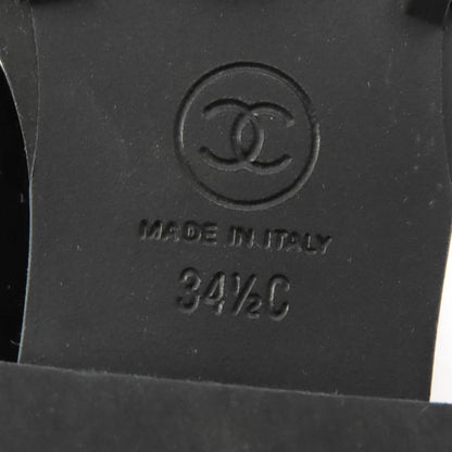 CHANEL 22B G39447 F Patent Leather Loafer With Pearl Coco Mark Black 34.5 With