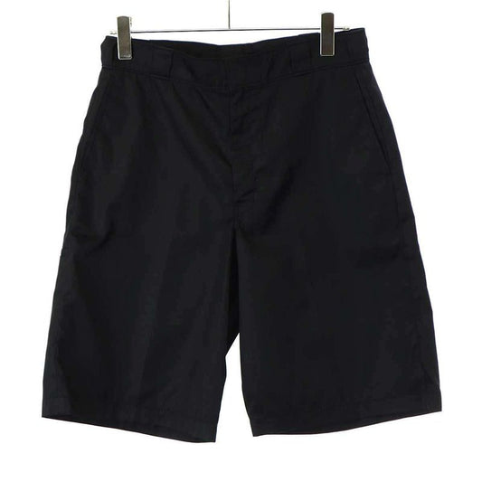 Prada Re-Nylon Logo Plate Nylon Bermuda Shorts Spg32 1wq8 Black 44