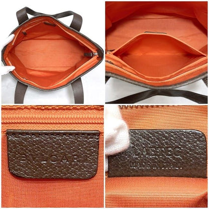 Bulgari Tote Bag Lolita Brown Logomania Light Canvas