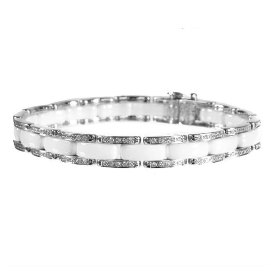 Chanel Ultra Collection Bracelet White Gold 18K Ceramic Pave