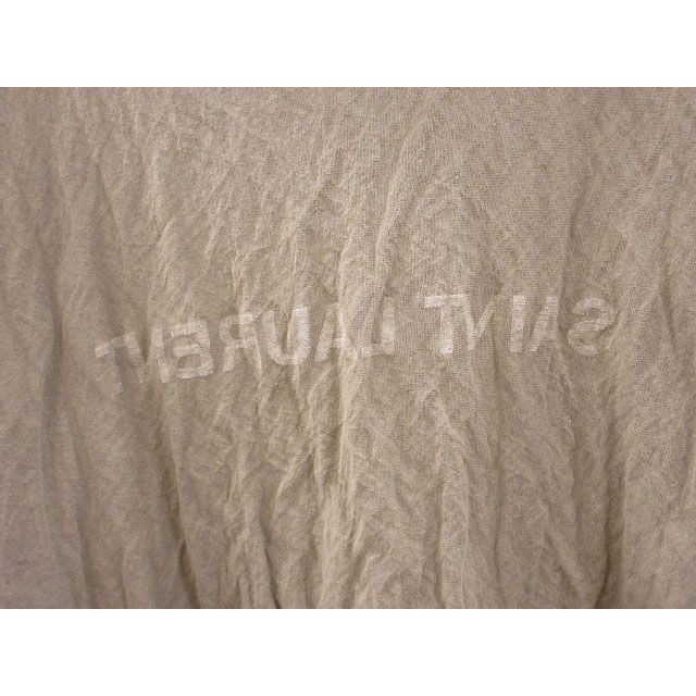Saint Laurent Paris Logo T-Shirt Reversible Neutral Beige Short Sleeve Top — view 4