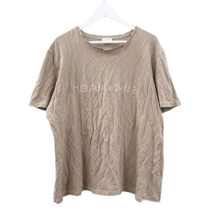 Saint Laurent Paris Logo T-Shirt Reversible Neutral Beige Short Sleeve Top