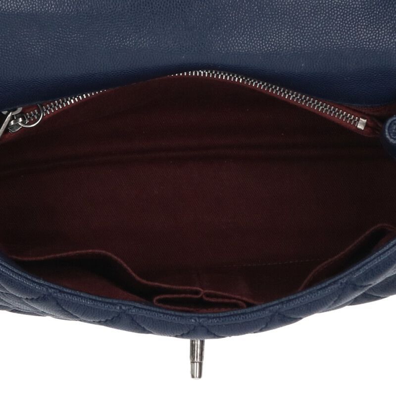 Chanel Top Handle Caviar Skin Chain Shoulder Bag Women