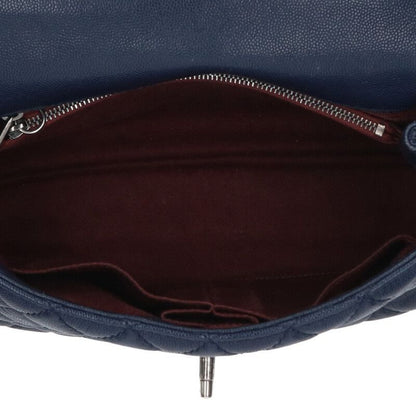 Chanel Top Handle Caviar Skin Chain Shoulder Bag Women