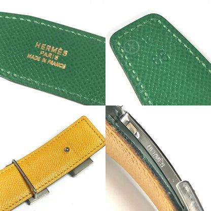 Hermes Belt H Belt Leather Green Yellow