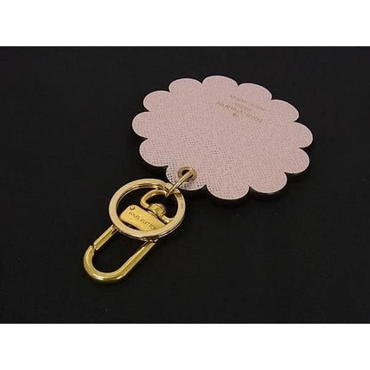 Louis Vuitton Key Holder Porte Cles Fan Face Lion Brown Monogram Studs — view 2
