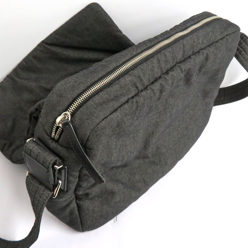 Chanel Cocococoon Messenger Bag No 14 Cotton Shoulder Bag Denim Black