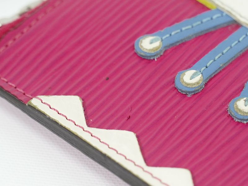 Authentic Louis Vuitton LV Pochette Cles Tribal Mask Epi Leather Coin Case