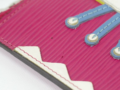 Authentic Louis Vuitton LV Pochette Cles Tribal Mask Epi Leather Coin Case