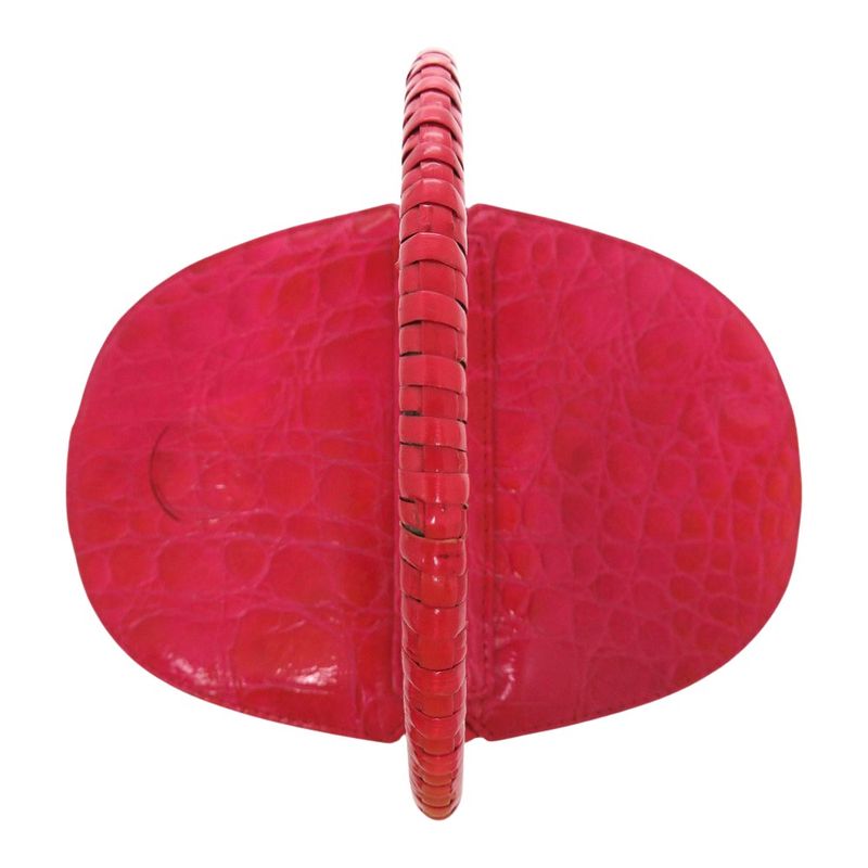 Fendi Croc Straw Bag Basket Bag Straw Pink 2524 Fendi