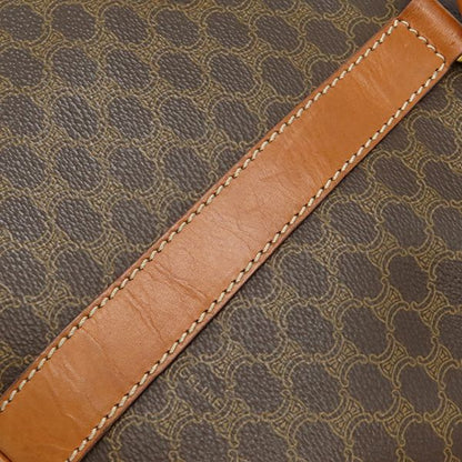 Celine Handbag Macadam Tote PVC Leather Brown Gold Hardware Total Triomphe Logo