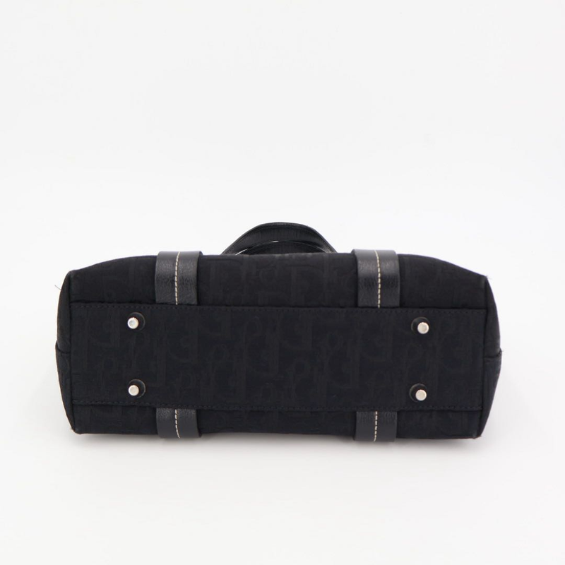 Christian DIOR Trotter Flower Embroidered Tote Handbag