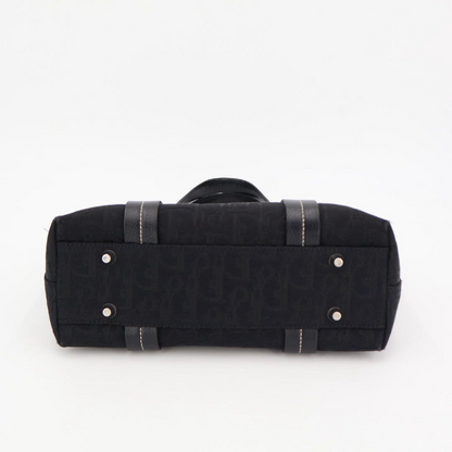 Christian DIOR Trotter Flower Embroidered Tote Handbag