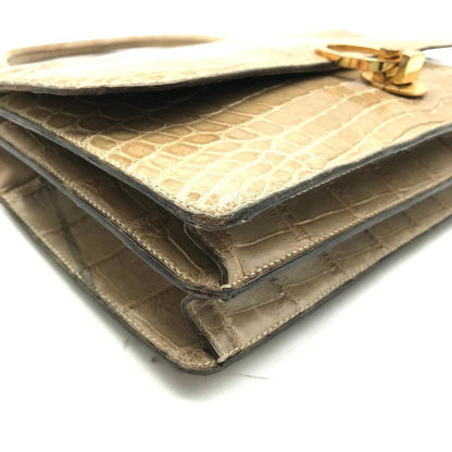 Hermes Ring de Porosus Croco Hand Bag Beige — view 5