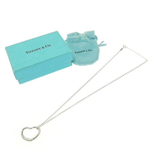 Tiffany & Co Silver Elsa Peretti Open Heart Necklace 4.8g Sterling Engraved