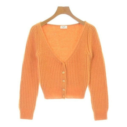 Celine Cardigan Silk Orange