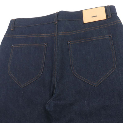  Louis Vuitton 23AW 100% Cotton Leather Straight Denim Pants With Patch And