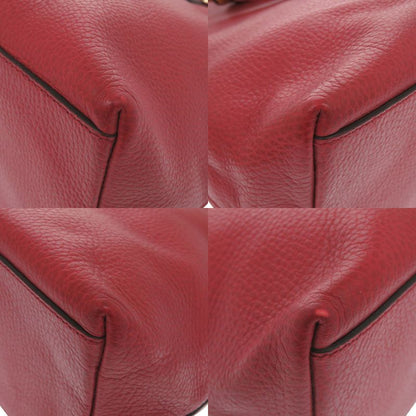 Gucci Bamboo Tassel 449643 Leather Bamboo Red 2way Handbag Red 0910 Gucci