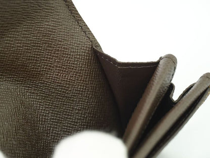 Authentic Louis Vuitton LV Porte Monnaie Pla Damier Ebène Coin Case Coin Case