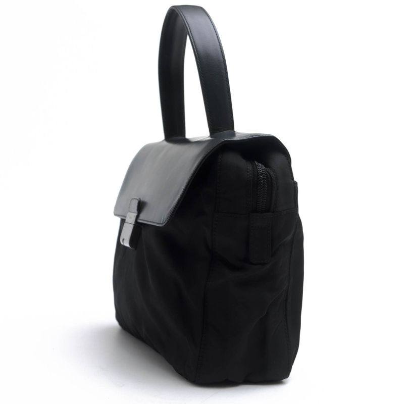 Prada Bags Handbags Bags Tote Women Women's Nylon Leather Genuine Black B7496