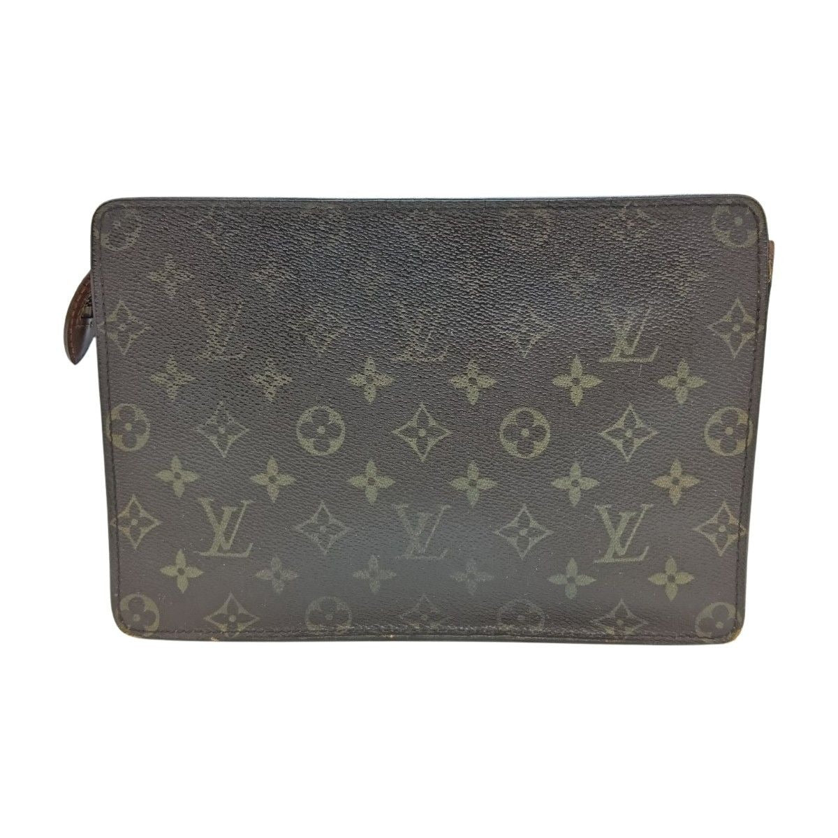 Louis Vuitton Monogram Pochette Homme Clutch Bag Second Brown