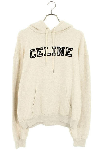 Celine Ry032649w.02bl Felt Logo Pullover Hoodie Men's L