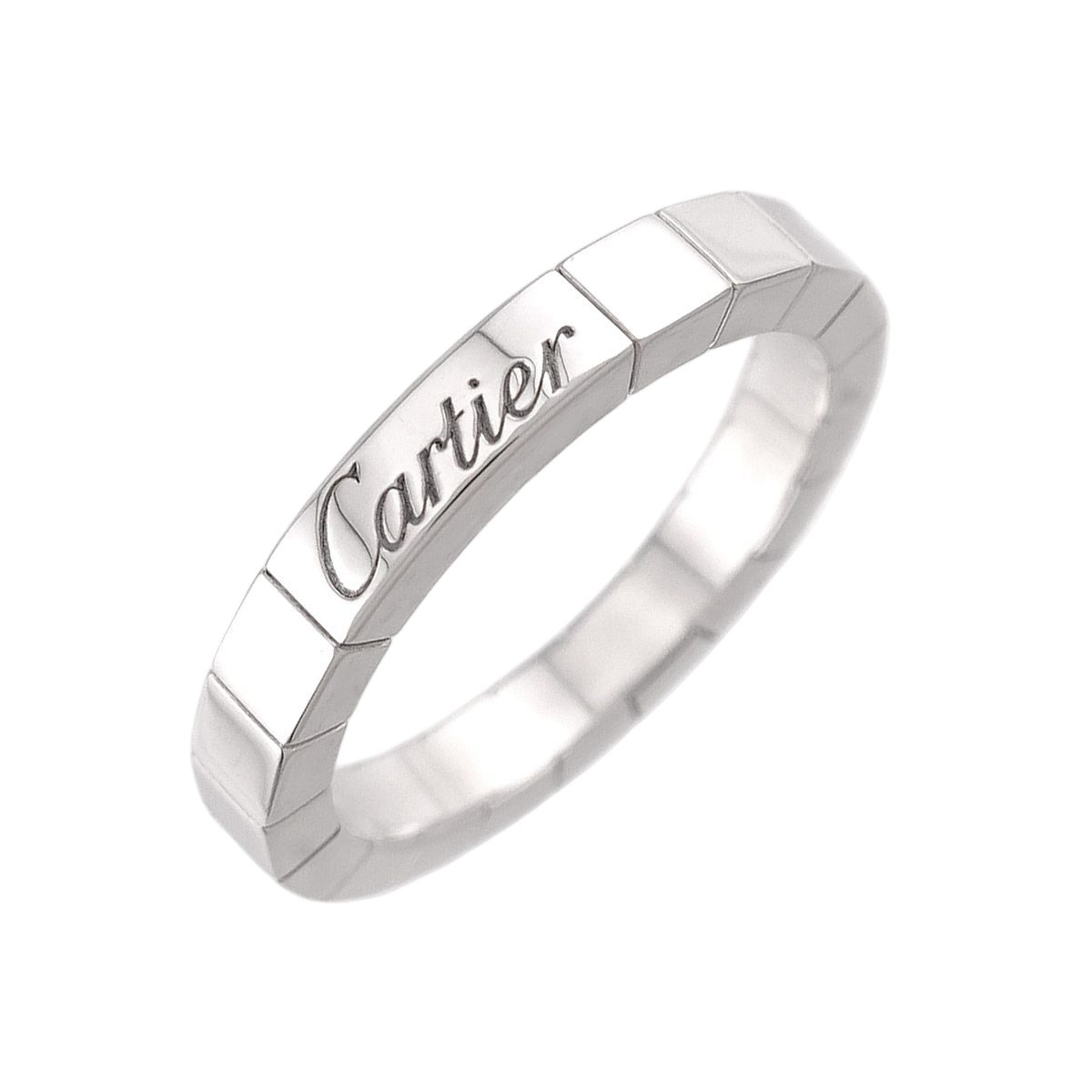 Cartier Laniere 51 Ring 18k WG White Gold 750