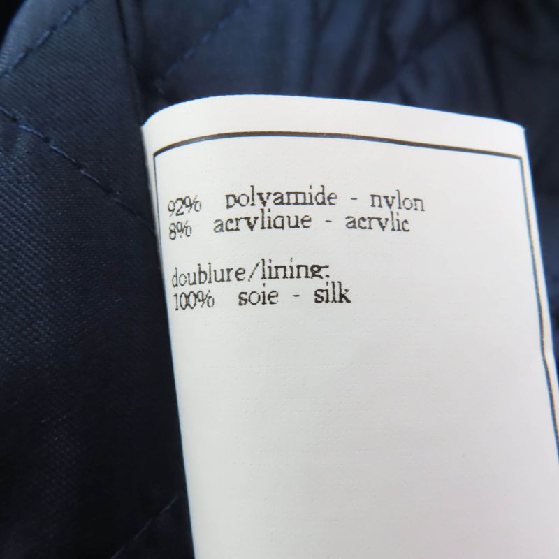 CHANEL Vintage 1997 C97 Po8882v04726 Coco Mark Button Zip Up Blouson Navy 38