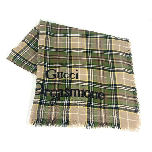Gucci Shawl Check Large 620547 Wool Beige